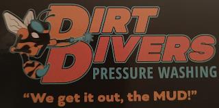 DIRT DIVERS PRESSURE WASHING "WE GET IT OUT, THE MUD!"OUT, THE MUD!" trademark