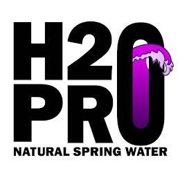 H2PRO NATURAL SPRING WATER trademark