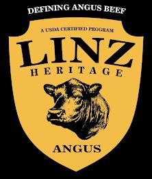 DEFINING ANGUS BEEF A USDA CERTIFIED PROGRAM LINZ HERITAGE ANGUS trademark