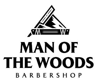 M W MAN OF THE WOODS BARBERSHOP trademark