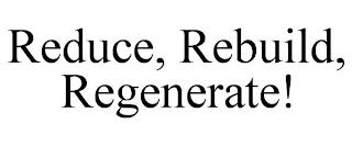 REDUCE, REBUILD, REGENERATE! trademark