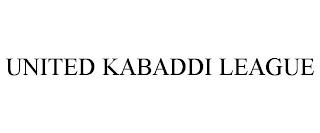 UNITED KABADDI LEAGUE trademark