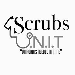 SCRUBS U.N.I.T "UNIFORMS NEEDED IN TIME" trademark