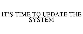 IT'S TIME TO UPDATE THE SYSTEM trademark