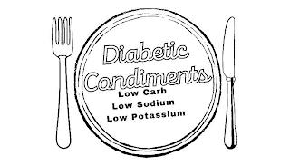 DIABETIC CONDIMENTS LOW CARB LOW SODIUM LOW POTASSIUMLOW POTASSIUM trademark