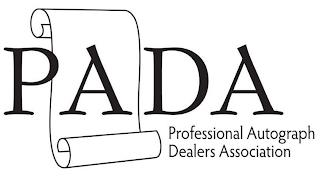 PADA PROFESSIONAL AUTOGRAPH DEALERS ASSOCIATION trademark