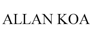 ALLAN KOA trademark