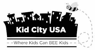 KID CITY USA WHERE KIDS CAN BEE KIDS trademark