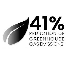 41% REDUCTION OF GREENHOUSE GAS EMISSIONS trademark