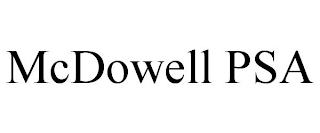 MCDOWELL PSA trademark