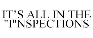 IT'S ALL IN THE "I"NSPECTIONS trademark