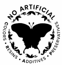 NO ARTIFICIAL COLORS-RESINS-ADDITIVES-PRESERVATIVES trademark