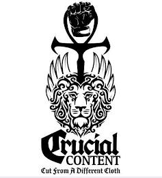 CRUCIAL CONTENT CUT FROM A DIFFERENT CLOTH trademark