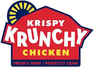 KRISPY KRUNCHY CHICKEN FRESHLY MADE · PERFECTLY CAJUN trademark