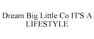 DREAM BIG LITTLE CO IT'S A LIFESTYLE trademark