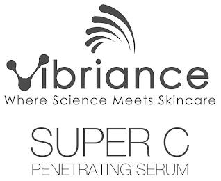 VIBRIANCE WHERE SCIENCE MEETS SKINCARE SUPER C PENETRATING SERUM trademark