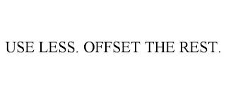 USE LESS. OFFSET THE REST. trademark