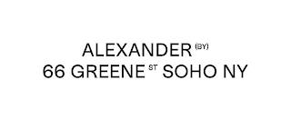 ALEXANDER (BY) 66 GREENE ST SOHO NY trademark