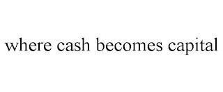 WHERE CASH BECOMES CAPITAL trademark