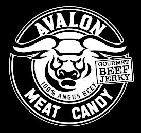 AVALON MEAT CANDY 100% ANGUS BEEF GOURMET BEEF JERKY trademark