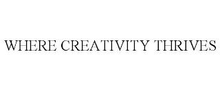 WHERE CREATIVITY THRIVES trademark