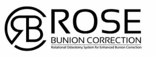 RB ROSE BUNION CORRECTION ROTATIONAL OSTEOTOMY SYSTEM FOR ENHANCED BUNION CORRECTION trademark