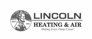 LINCOLN HEATING & AIR MAKING EVERY PENNY COUNT! trademark