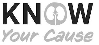 KNOW YOUR CAUSE trademark