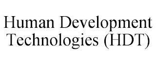 HUMAN DEVELOPMENT TECHNOLOGIES (HDT) trademark