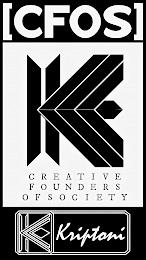 [CFOS] K KRIPTONI CREATIVE FOUNERS OF SOCIETY K KRIPTONI trademark