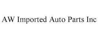 AW IMPORTED AUTO PARTS INC trademark