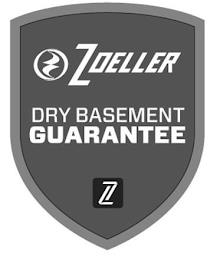 ZOELLER DRY BASEMENT GUARANTEE Z trademark