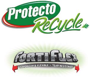 PROTECTO RECYCLE FORTIFLEX STRONGER & FLEXIBLE · TEAR RESISTANT trademark