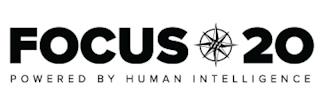 FOCUS 20 POWERED BY HUMAN INTELLIGENCE trademark