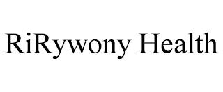 RIRYWONY HEALTH trademark