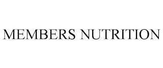 MEMBERS NUTRITION trademark