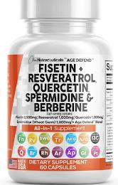 CLEAN NUTRACEUTICALS AGE DEFEND FISETIN + RESVERATROL, QUERCETIN, SPERMIDINE & BERBERINE EACH SERVING CONTAINS: FISETIN 2,500MG, RESVERATROL 1,000MG, QUERCETIN 1,000MG, SPERMIDINE (WHEAT GERM) 1,000MG + AGE DEFEND BLEND ALL-IN-1 SUPPLEMENT FISETIN FN RESVERATROL RV SPERMIDINE WHEAT GERM SWG TURMERIC TR ALPHA KETO-GLUTARATE AKG NICOTINAMIDE ADENINE DINUC-LEOTIDE NAD INDOLE-3 CARBINOL I3C QUERCETIN  trademark