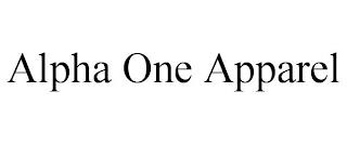 ALPHA ONE APPAREL trademark