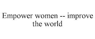 EMPOWER WOMEN -- IMPROVE THE WORLD trademark