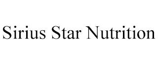 SIRIUS STAR NUTRITION trademark