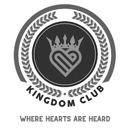 KINGDOM CLUB WHERE HEARTS ARE HEARD trademark