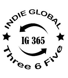 INDIE GLOBAL THREE 6 FIVE IG 365 trademark