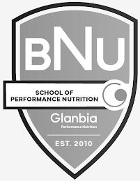 BNU SCHOOL OF PERFORMANCE NUTRITION GLANBIA PERFORMANCE NUTRITION EST. 2010 trademark