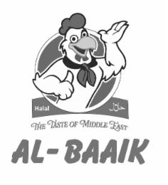 HALAL THE TASTE OF MIDDLE EAST AL-BAAIK trademark