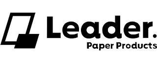 LEADER. PAPER PRODUCTS trademark