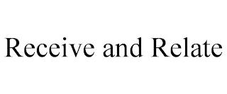 RECEIVE AND RELATE trademark