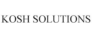 KOSH SOLUTIONS trademark