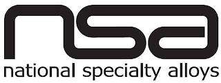 NSA NATIONAL SPECIALTY ALLOYS trademark