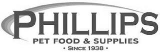 PHILLIPS PET FOOD & SUPPLIES SINCE 1948 trademark