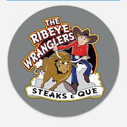 THE RIBEYE WRANGLERS STEAKS & QUE trademark